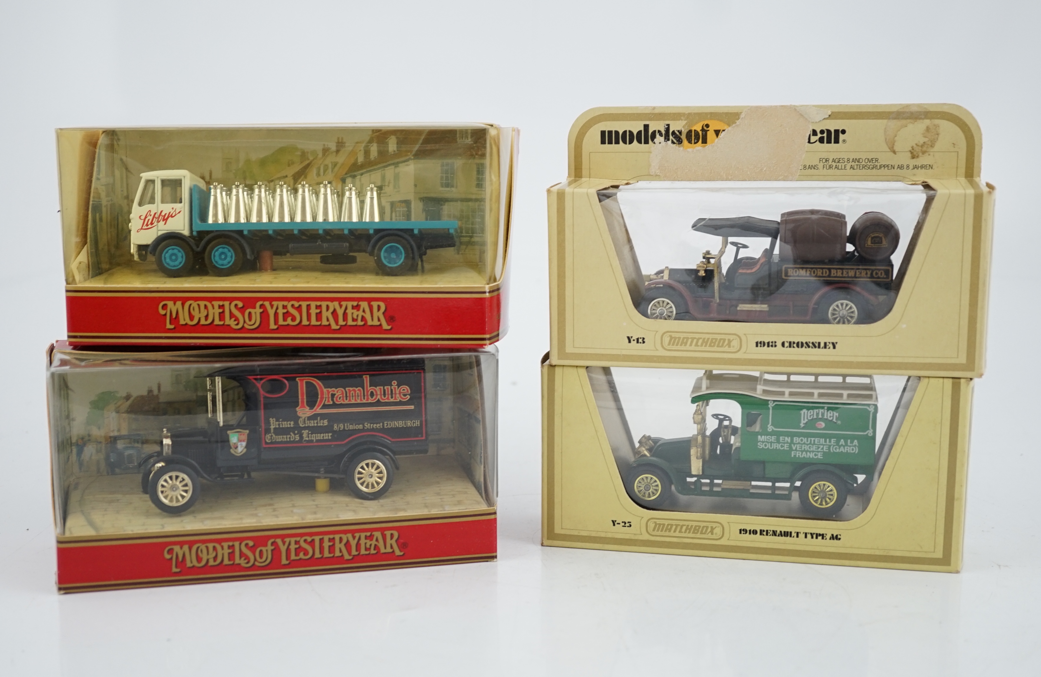 Sixty-six Matchbox Models of Yesteryear, in cream or maroon era boxes, including cars, commercial vehicles, fire engines, a Stephenson’s Rocket, etc.